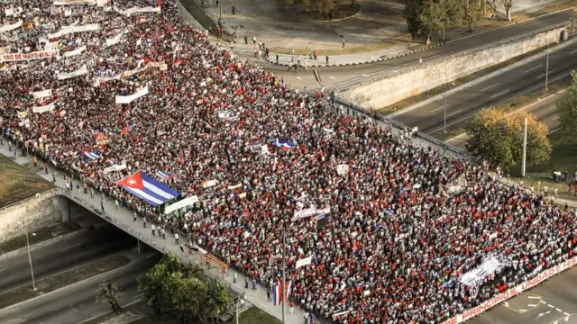 احتفالات عيد العمال في هافانا. أرشيف