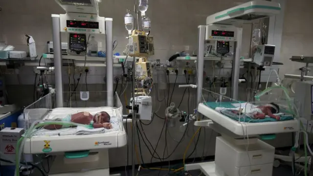 Отделение для новорожденных в больнице аль-Шифа в Газе