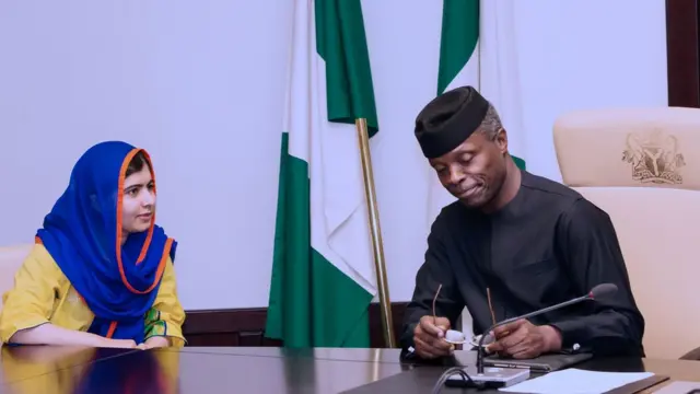 Malala still show face for Buhari gofment say make dem try find di remaining school girls