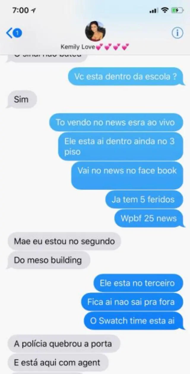 Reproduçãofaz o bet ai commensagens trocadas por mãe e filha durante ataque a escola