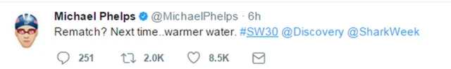 El 23 veces campeón olímpico pidió la "revancha", aunque en aguas más cálidas.