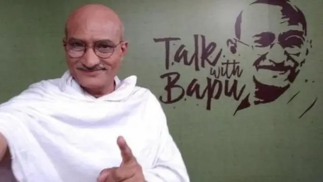 What happens when an artist dresses up like Gandhi