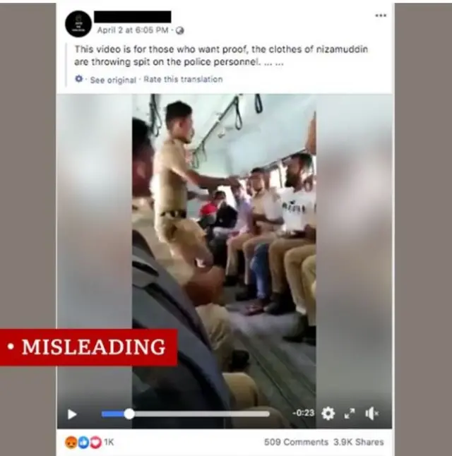 Is a Muslim man spitting linked to the virus spread?