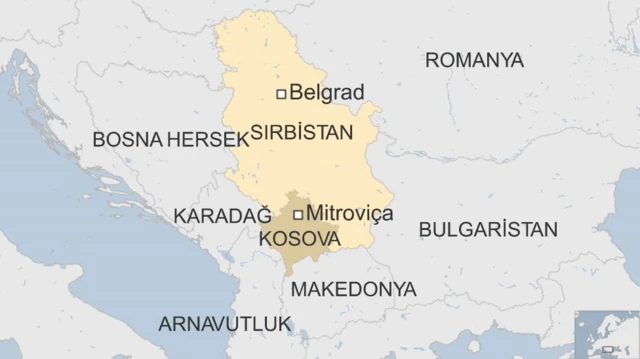 Sırbistan haritası