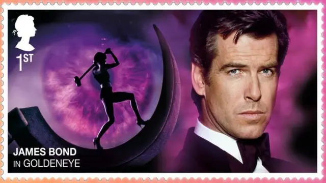 Британская почтовая марта из серии о Джеймсе Бонде