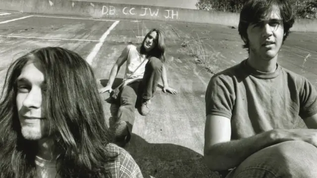 Kurt Cobain, Chad Channing y Krist Novoselic de la banda Nirvana, en 1989.