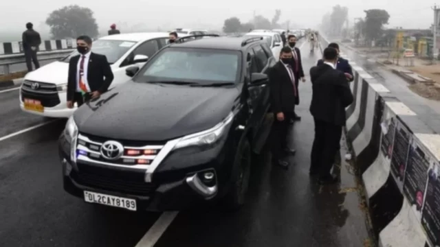 ਜਾਮ ਕਾਰਨ ਫਸਿਆ ਮੋਦੀ ਦਾ ਕਾਫ਼ਲਾ