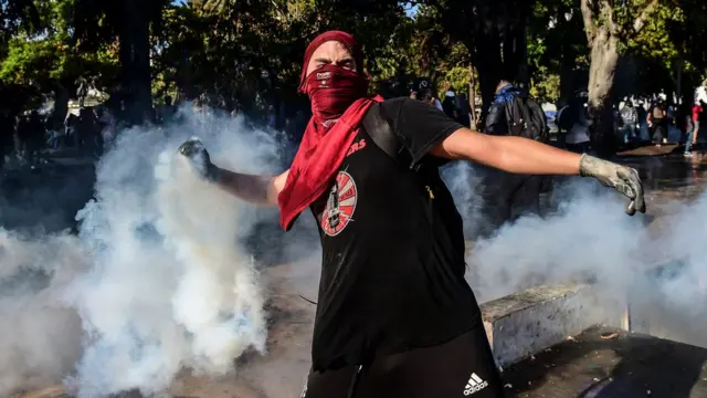 Manifestante en Viña del Mar
