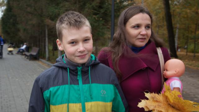 Активистка Екатерина Беляева с сыном Алексеем