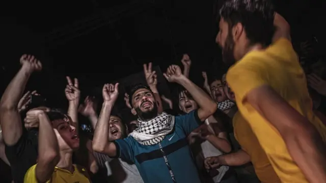 కాల్పుల విరమణ తరువాత గాజాలో సంతోషం వ్యక్తంచేస్తున్న పాలస్తీనియన్లు