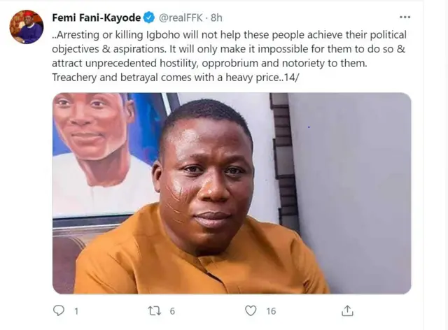 Ọrọ ti Fani-Kayode kọ soju opo Twitter rẹ