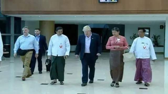 ဘောရစ်ဂျွန်ဆင် ဗြိတိန်နိုင်ငံခြားရေး ဝန်ကြီး တာဝန်ယူခဲ့ချိန် မြန်မာနိုင်ငံကို သွားခဲ့တုန်းက