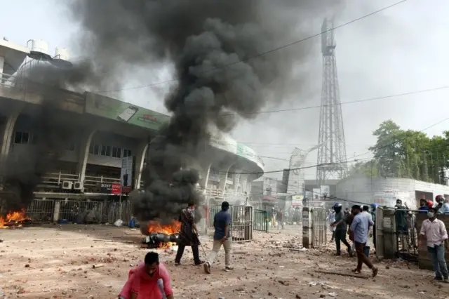 ढाकामा नरेन्द्र मोदीको विरोध