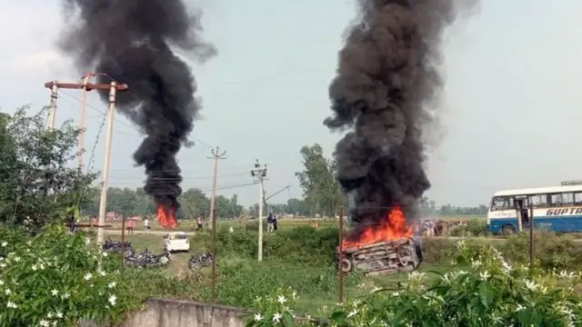 लखीमपुर हिंसा की एक तस्वीर