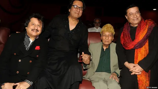 Ghazal singer Pankaj Udhas, Talat Aziz, music director and composer Khayyam, and Bhajan and Ghazal singer Anoop Jalota