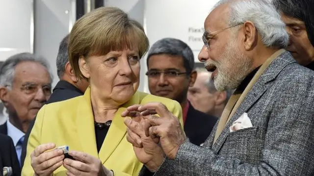 ஜெர்மன் சான்சலர் ஏங்கெலா மெர்கல் - மோதி