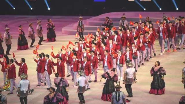 Đoàn thể thao của Việt Nam tại Sea Games 30 ở Philippines.