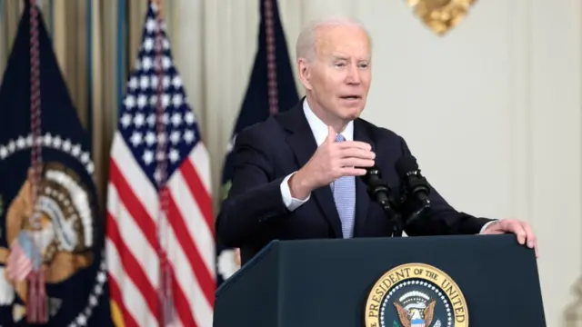 조 바이든 미국 대통령이 지난 1일 백악관 스테이트 다이닝룸에서 발언하는 모습