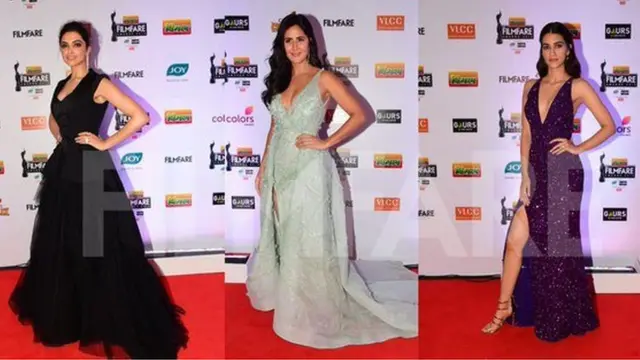 قطرینہ کیف دیپکا پاڈوکون اور کریتی سینن کو یہاں دیکھا جا سکتا ہے