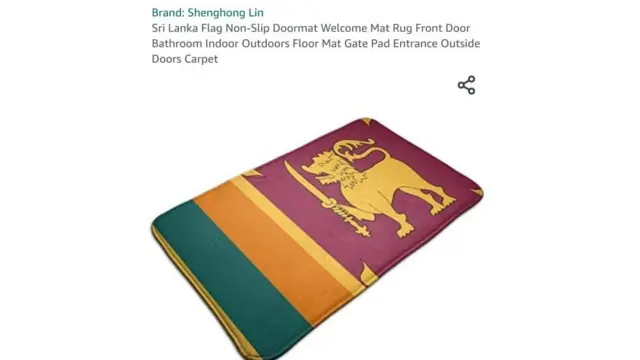 sri lanka flag on door mat