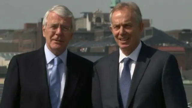 John Major y Tony Blair