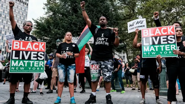 Акция протеста в Нью-Йорке летом 2019 года