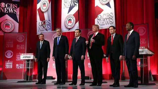 Debate de precandidatos presidenciales republicanos en 2016.