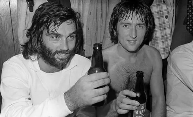 George Best in the Dunstable dressing room