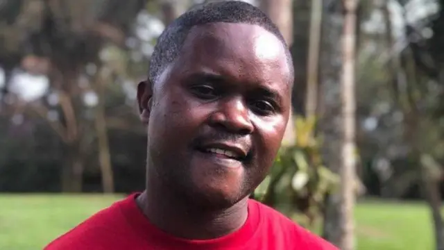 Charles Lwanga-Kikwaya jim kadan bayan da ya koma aiki.