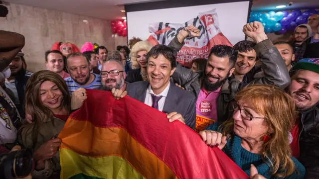 Prefeito Fernando Haddad durante evento LGBTpagbet esqueci o usuárioSão Paulo