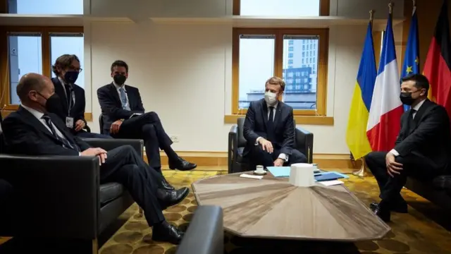 шольц, макрон, зеленський