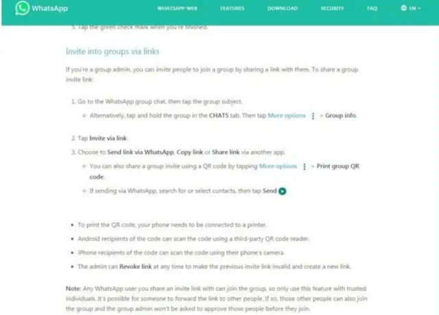 જેએનયુમાં થયેલી હિંસા સંબંધના ગ્રૂપનો સ્ક્રીનશૉટ