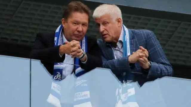 Gazprom's CEO, Alexei Miller (left), is Russia's highest-paid executive