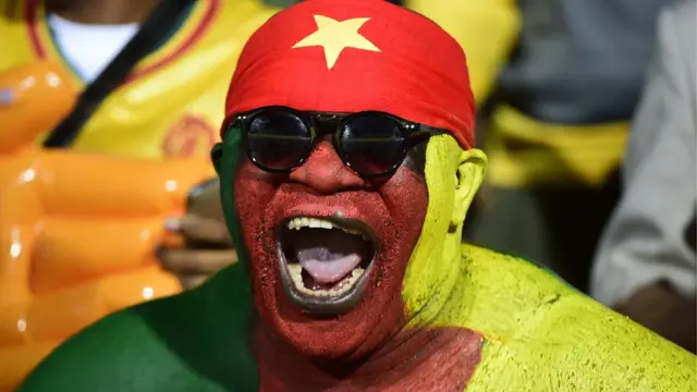 A Cameroonian football fan