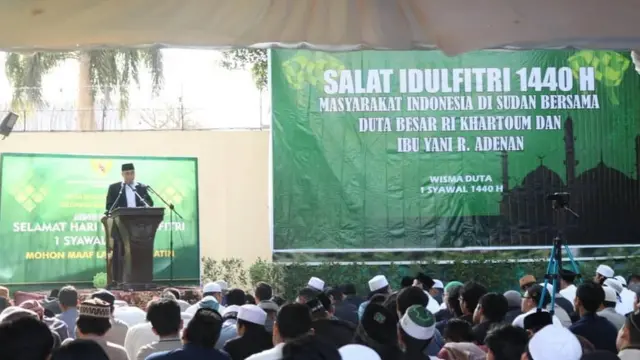 Salat Id di Wisma Duta Khartoum