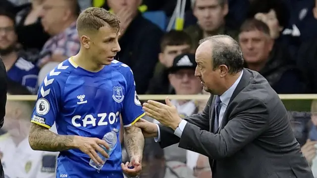 Lucas Digne and Rafael Benitez