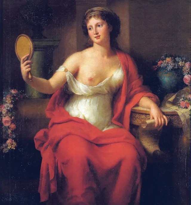 Autorretrato da pintora francesa Marie-Geneviève Bouliard vestidacodigo bonus h2bet 50 reaisAspásia, 1794