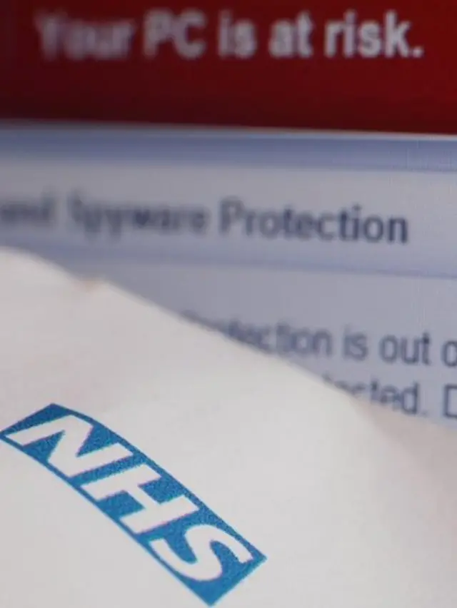 Pantalla de la amenaza y el NHS.