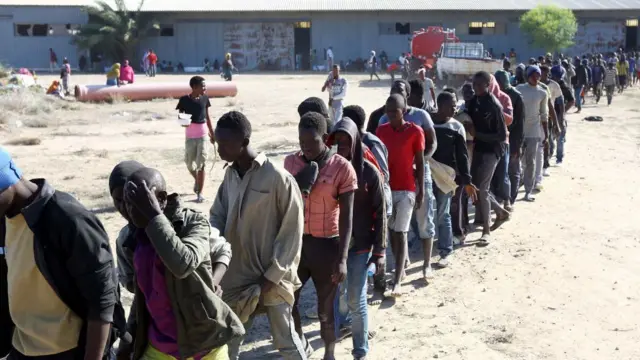 Des migrants africains détenus à Sabratha