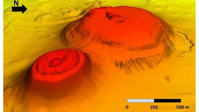 Aujourd'hui, la masse de l'île peut encore être tracée clairement dans le plancher océanique, mais elle reste à plusieurs mètres sous le niveau de la mer