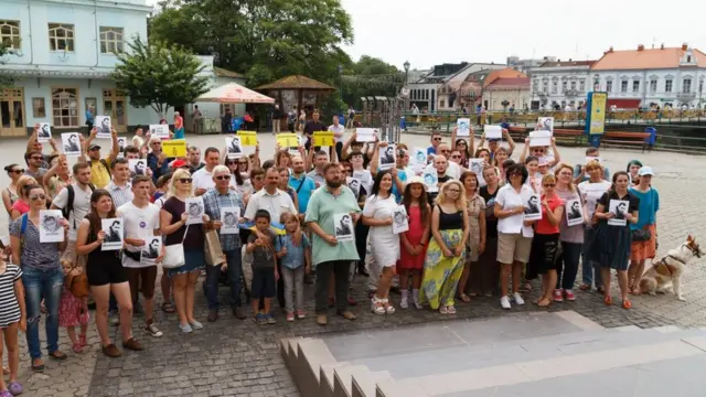 Акція на підтримку Олега Сенцова у Ужгороді, 2 червня 2018 р.