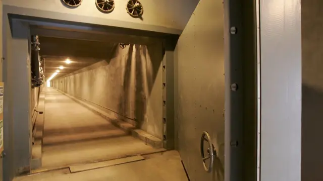 Imagem mostra o túnel do bunker Greenbrier