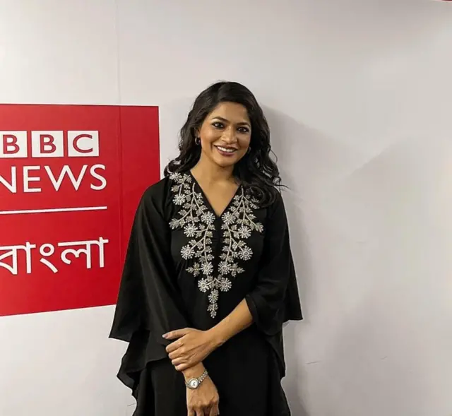 বিবিসির ঢাকা অফিসে এসেছিলেন অভিনয় শিল্পী আজমেরী হক বাঁধন