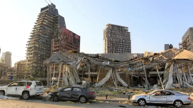 贝鲁特港口区爆炸后情况(5/8/2020)