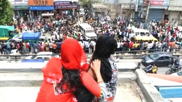 બુરાડીમાં ભાટિયા પરિવારના ઘરના વિસ્તારની તસવીર