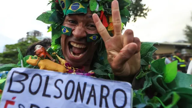 أحد مؤيدي جائير بولسونارو في ريو دي جانيرو