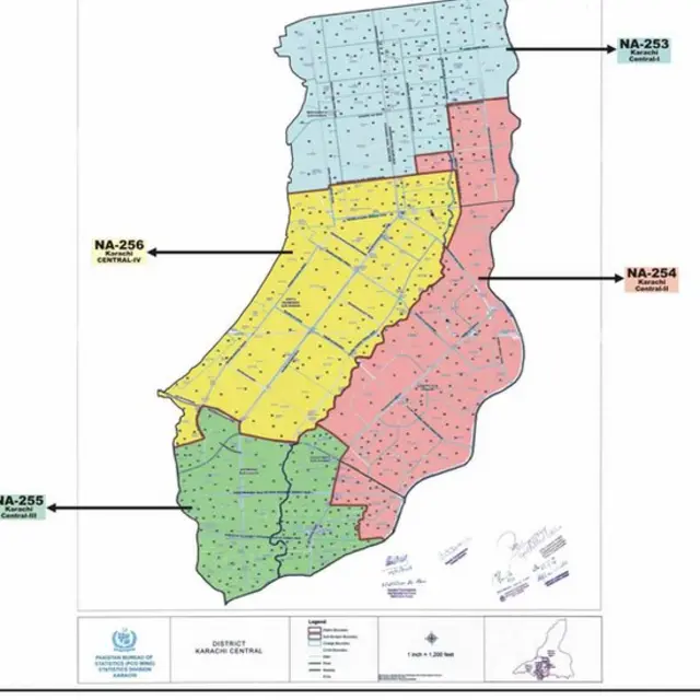 کراچی وسطی کی حلقہ بندیاں