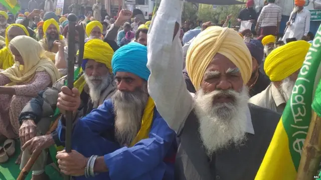 ਮੁਜ਼ਾਹਰਾ ਕਰ ਰਹੇ ਕਿਸਾਨ