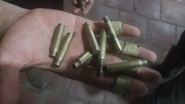 Balas dentro de la Iglesia Jesús de la Divina Misericordia de Managua