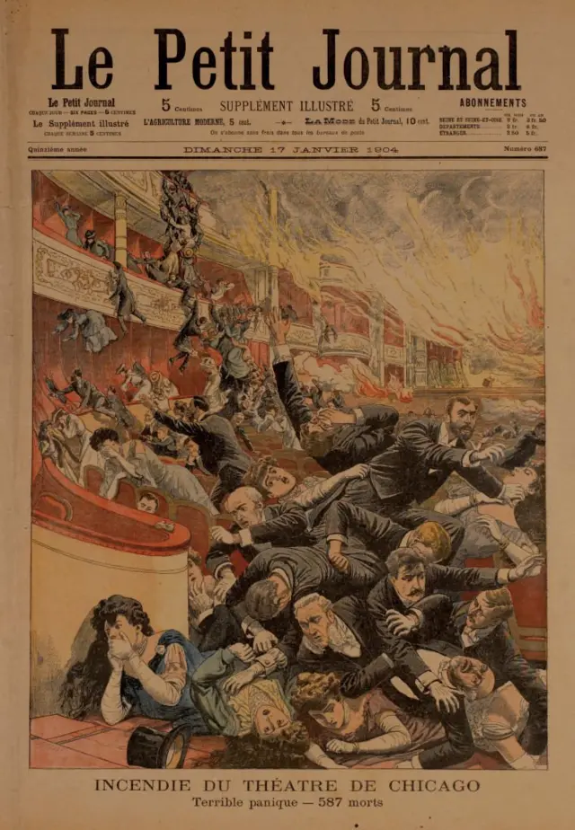 شکاگو کے آئروکوئس تھیٹر میں آگ لگنے کا واقعہ